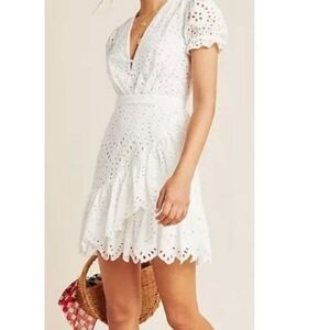 Yumi Kim white eyelet ruffle dress